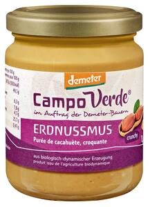 CAMPO VERDE Demeter Erdnussmus, 250-g-Glas