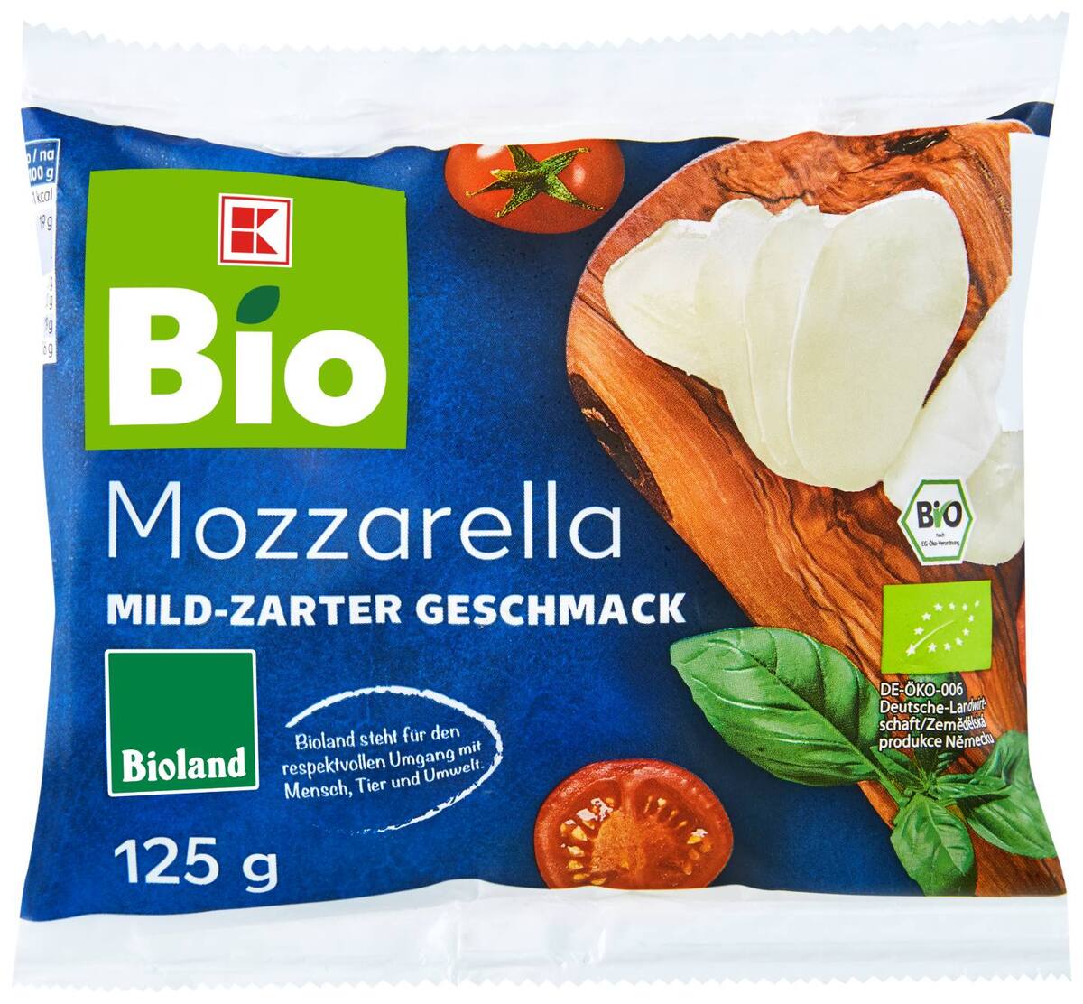 Bild 1 von K-BIO Bioland Mozzarella, 200-g-Beutel