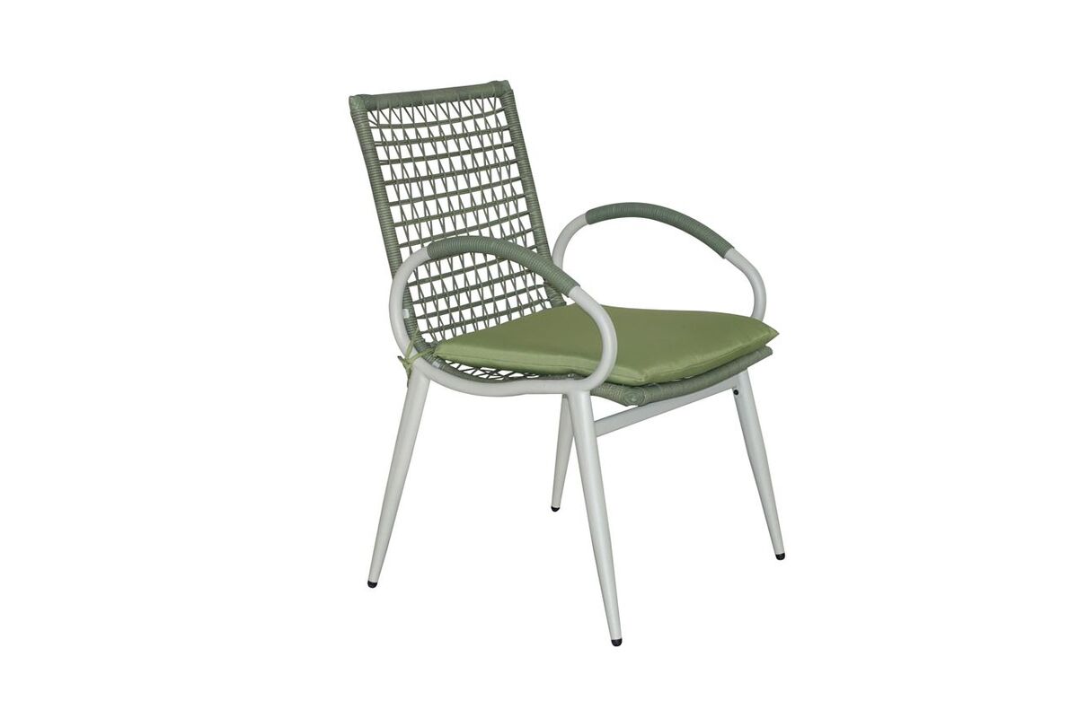 Bild 4 von Happy Home Dining-Set 5tlg. HGS41-GRN grünes Rattan mit Sitzkissen in grün