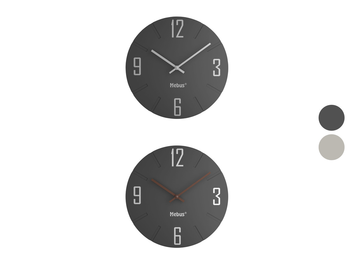 Bild 1 von MEBUS Quarzwanduhr, mit Sweep Movement