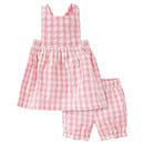 Bild 1 von Newborn Latzkleid und Shorts im Set ROSA / WEISS