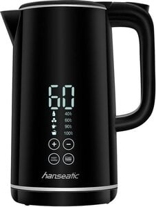 Hanseatic Wasserkocher 62544913, 1,7 l, 2200 W, extra großes Display mit Temperaturvorwahl