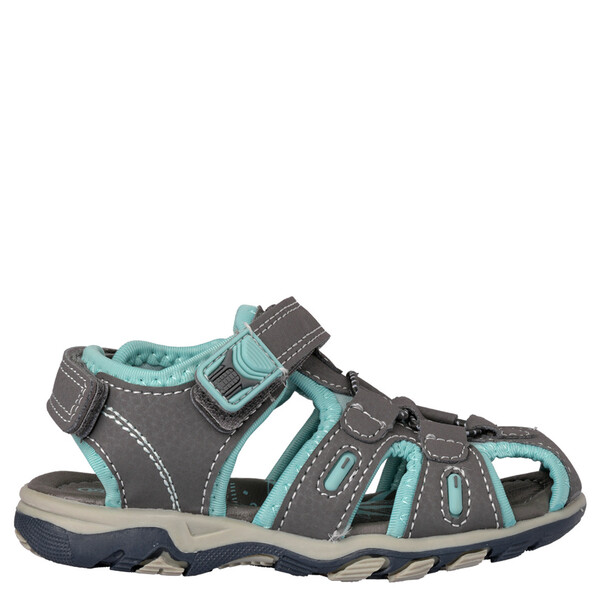 Bild 1 von Baby Trekkingsandalen mit Klettverschluss DUNKELGRAU / HELLTÜRKIS