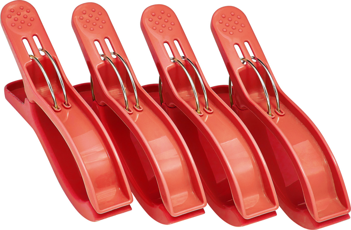 Bild 2 von IDEENWELT Handtuchclips, 4er-Set, orange