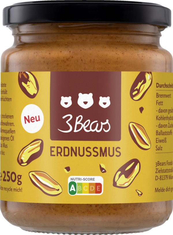 Bild 1 von 3Bears Erdnussmus, 250 g