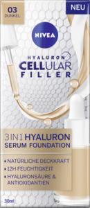 NIVEA Cellular Filler 3in1 Hyaluron Serum Foundation 03 Dunkel