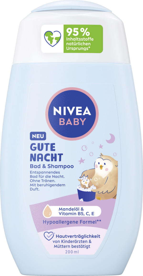 Bild 1 von NIVEA BABY Gute Nacht Bad & Shampoo, 200 ml