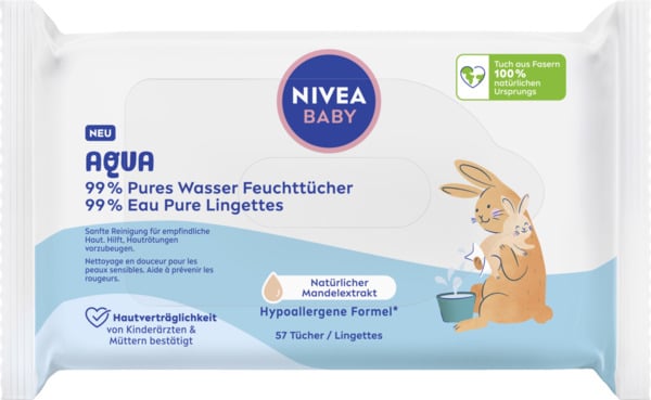 Bild 1 von NIVEA BABY Aqua Feuchttücher