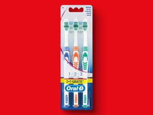 Oral-B 1,2,3 Classic Care Zahnbürsten, 
         3 Stück