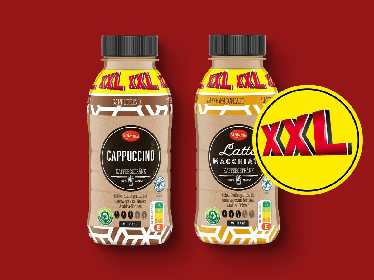 Bild 1 von Milbona Kaffeegetränk XXL, 
         380 ml zzgl. -.25 Pfand