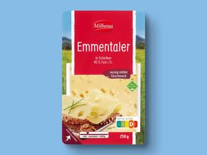 Milbona Emmentaler in Scheiben, 
         250 g