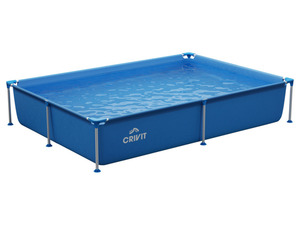 CRIVIT Metal-Frame-Pool, 228 x 159 x 42 cm, inkl. Filterpumpe