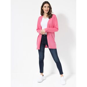 EVA LUTZ Longcardigan offene Front 100% Wolle figurumspielend