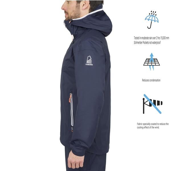 Bild 1 von Regenjacke Segeln Herren wasserdicht - Sailing 100 marineblau