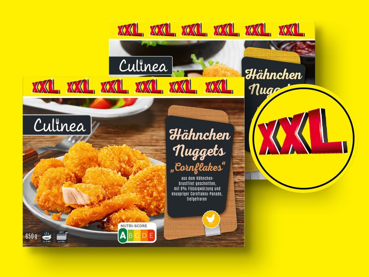 Bild 1 von Culinea Hähnchen Nuggets XXL, 
         650/600 g