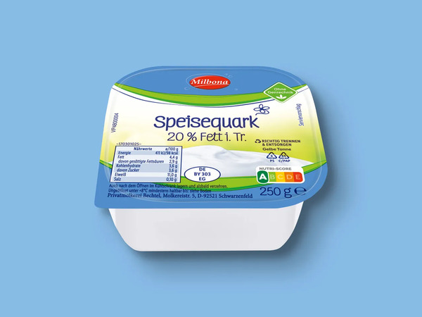 Bild 1 von Milbona Speisequark, 
         250 g