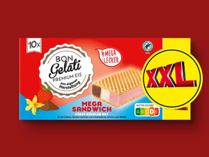 Gelatelli Waffel-Sandwich-Eis XXL, 
         10x 90 ml