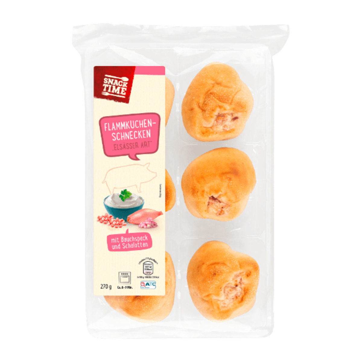 Bild 2 von SNACK TIME Flammkuchenschnecken 270g