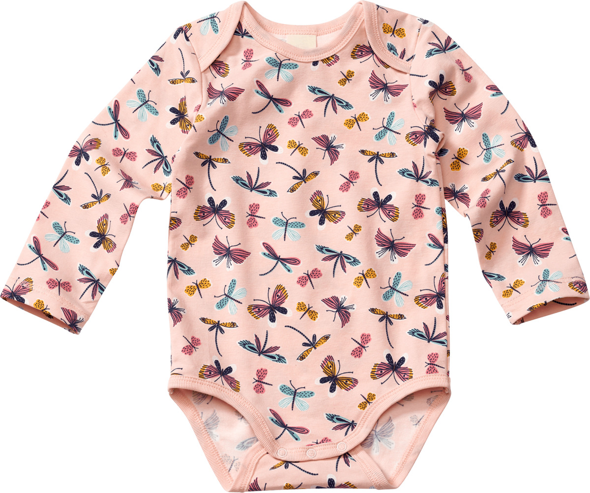 Bild 1 von ALANA Body Langarm mit Libellen-Muster, rosa, Gr. 98/104
