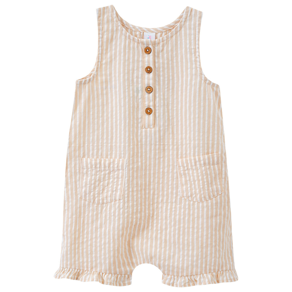 Bild 1 von Baby Overall mit Streifen BEIGE / WEISS