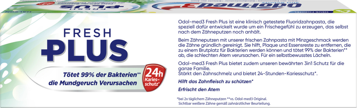 Bild 2 von Odol med3 Fresh Plus Zahncreme, 75 ml