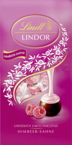 Lindt Lindor Himbeer Sahne, 100 g