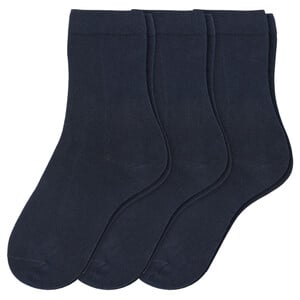 3 Paar Damen Socken mit Komfortbund DUNKELBLAU