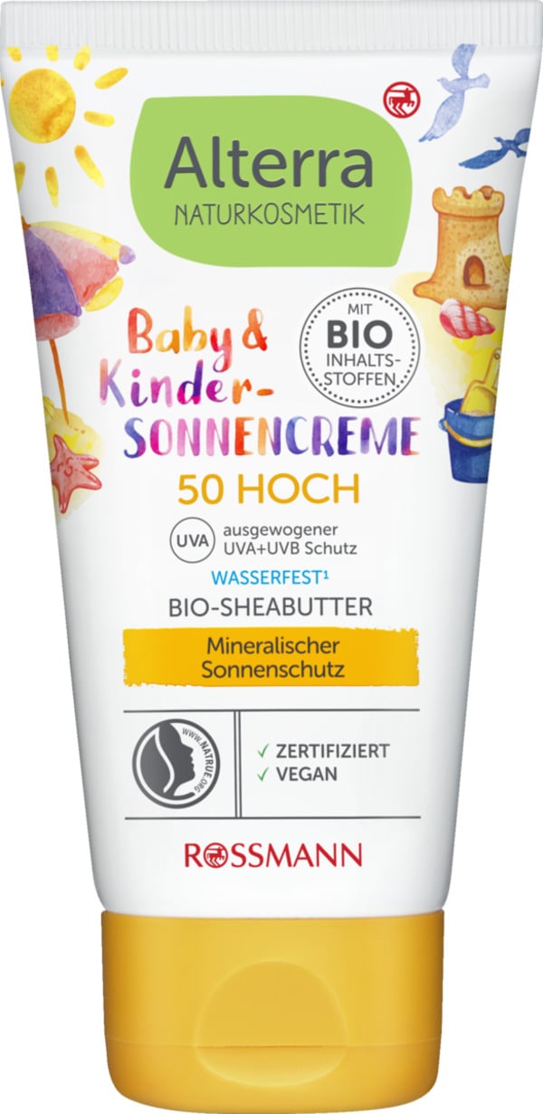 Bild 1 von Alterra NATURKOSMETIK Baby- & Kindersonnencreme LSF 50, 75 ml