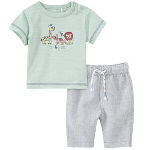 Baby T-Shirt und Hose im Set MINTGRÜN / GRAU