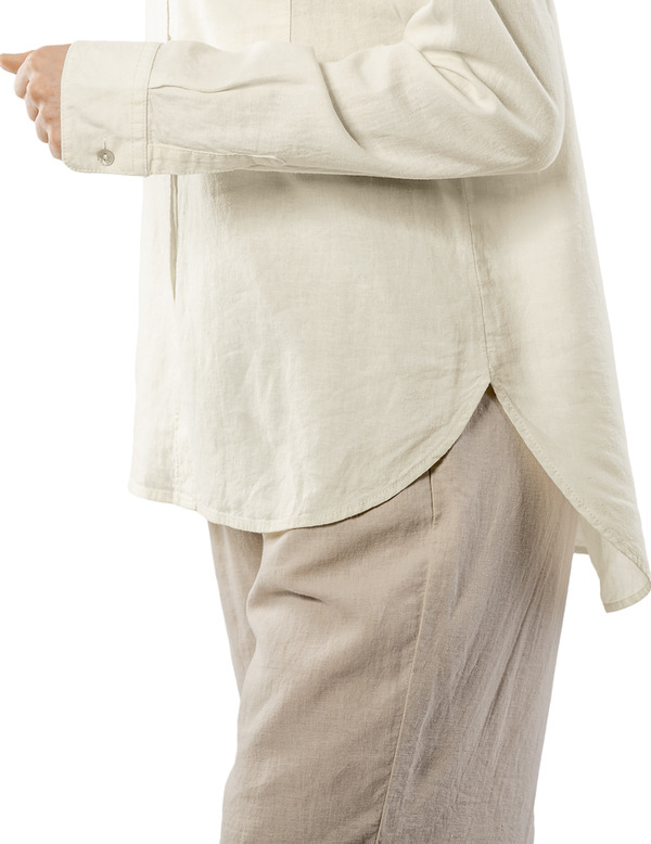 Bild 3 von IDEENWELT Bluse mit Leinen, offwhite, Gr. S