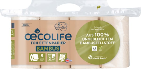 Bild 1 von oecolife Toilettenpapier Bambus