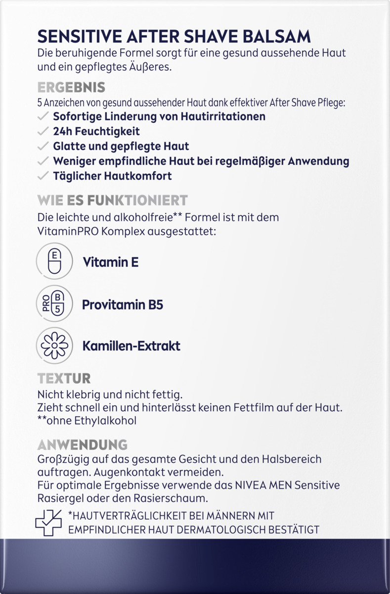 Bild 2 von NIVEA MEN Sensitive After Shave Balsam, 100 ml