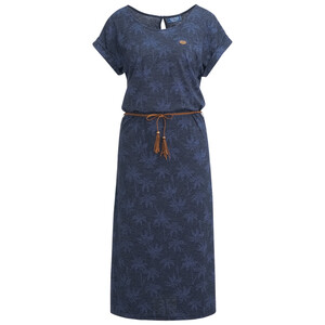 Damen Kleid mit Allover-Muster BLAUGRAU