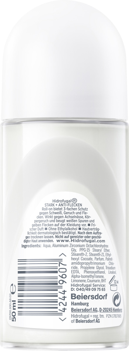 Bild 2 von HYDROPHIL Stark + Anti-Flecken Anti-Transpirant Roll On, 50 ml