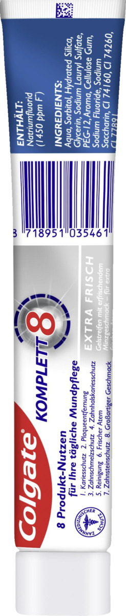 Bild 2 von Colgate Zahncreme Komplett 8 Extra Frisch, 75 ml