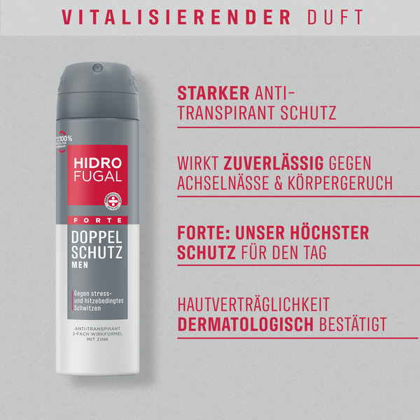 Bild 4 von Hidrofugal Forte Doppelschutz Men Anti-Transpirant Spray, 150 ml