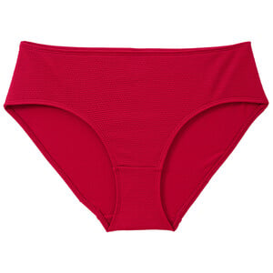 Damen Bikinislip mit Wabenstruktur ROT