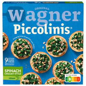 Original Wagner Steinofen Piccolinis Spinach Creamy Style vegan 270g, 9 Stück