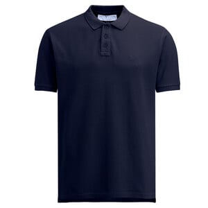 Herren Poloshirt unifarben DUNKELBLAU