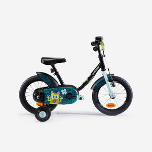 Kinderfahrrad 14 Zoll Monster 500 schwarz/türkis