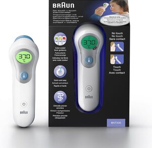 Braun Stirn-Fieberthermometer »BNT300«, berührungsfreier Modus und Berührungsmodus (Stirn), für die ganze Familie