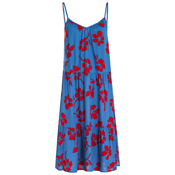 Bild 1 von Damen Kleid mit floralem Muster BLAU / ROT