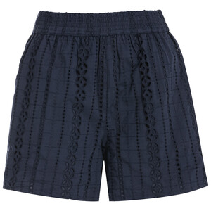 Damen Shorts mit Lochstickerei DUNKELBLAU