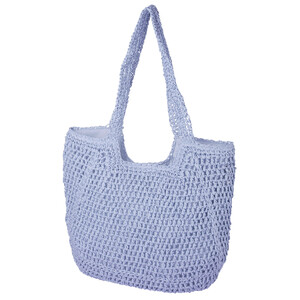 Damen Strandtasche in Unifarben HELLBLAU