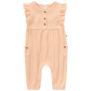 Newborn Overall mit Zopfmuster APRICOT