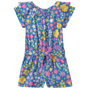 Mädchen Overall mit Blumen-Allover BLAU