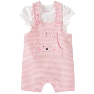 Newborn Strampler und Body im Set ROSA / WEISS