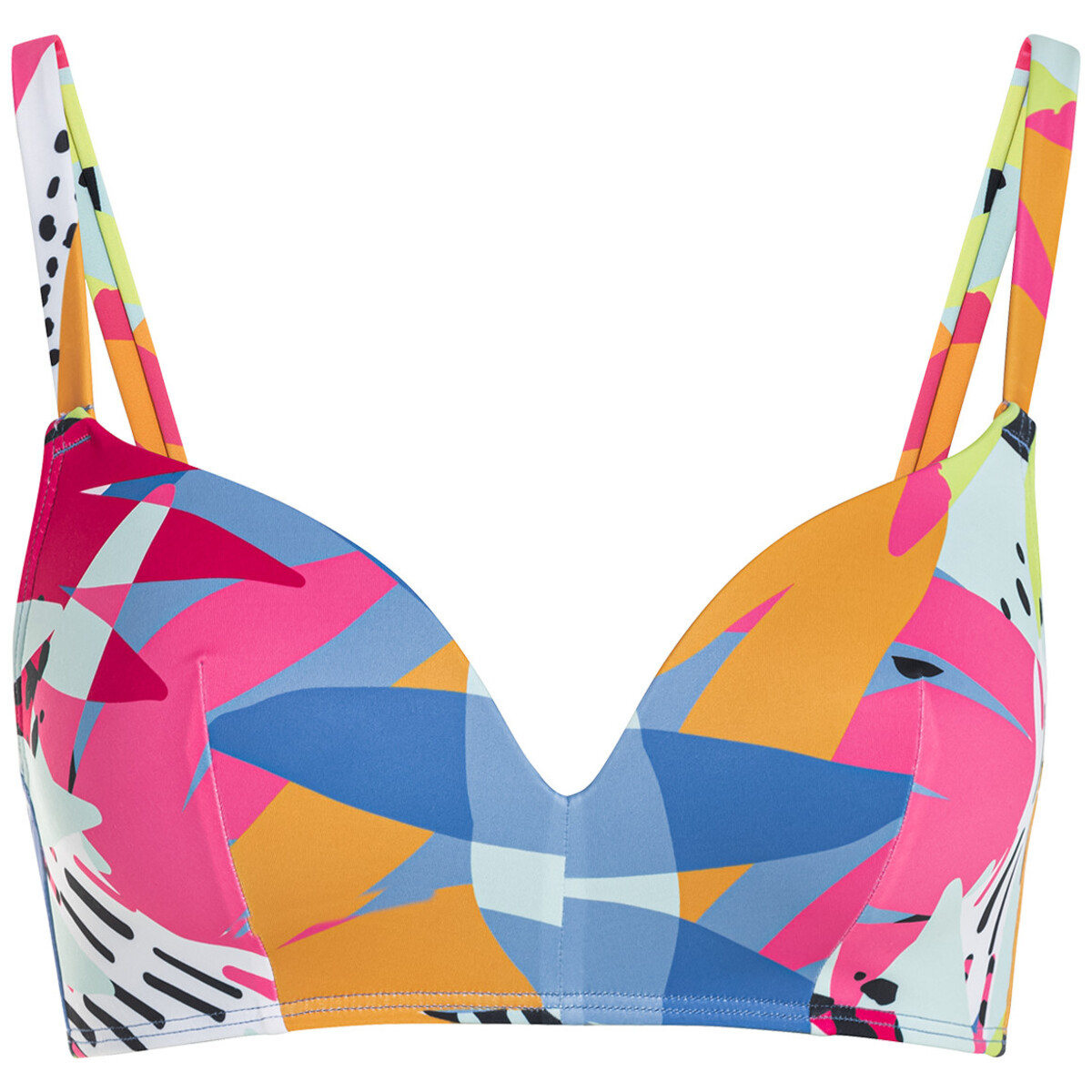 Bild 1 von Damen Bikinioberteil im Multicolour-Look HELLBLAU / PINK / BUNT