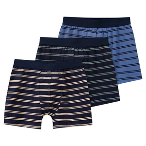 3 Jungen Boxer im Ringel-Look DUNKELBLAU / BLAU