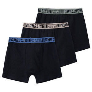 3 Jungen Boxer mit Webbund SCHWARZ